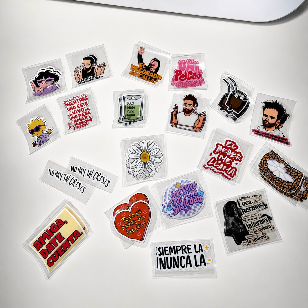 12 stickers personalizados- DTF adhesivo