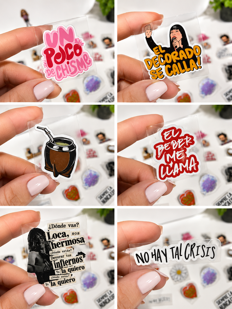 24 stickers personalizados- DTF adhesivo